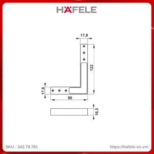 Bản Lề Âm 3 Chiều Cho Cửa 30Kg Hafele 342.79.781