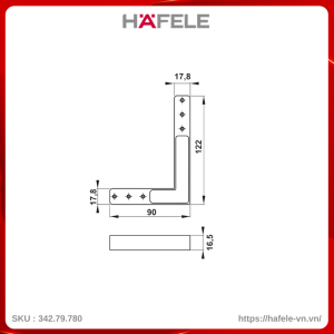 Bản Lề Âm 3 Chiều Cho Cửa 30Kg Hafele 342.79.780