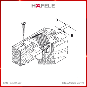 Bản Lề Âm Cho Cửa Gỗ Dày 19 - 24mm Hafele 341.07.527