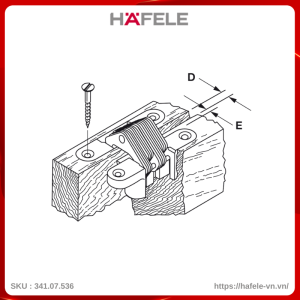 Bản Lề Âm Cho Cửa Gỗ Dày 19 - 25mm Hafele 341.07.536