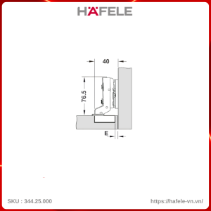 Bản Lề Lọt Lòng Metalla SM 98º Hafele 334.25.000