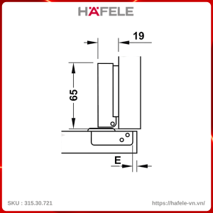 Bản Lề Trùm Ngoài Metalla A 110º Giảm Chẩn Hafele 315.30.721
