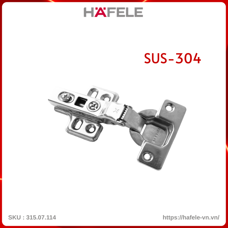 Bản Lề Trùm Nửa Metalla SM DIY 110º Hafele 315.07.114