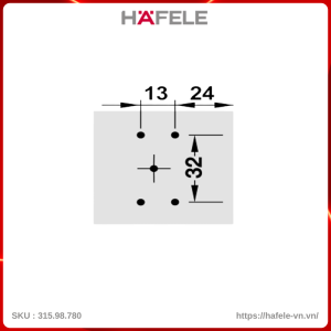 Đế Bản Lề Không Đóng Giảm Chấn Hafele 315.98.780