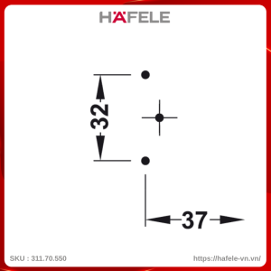 Đế Bản Lề METALLA SM Giảm Chấn Hafele 311.70.550