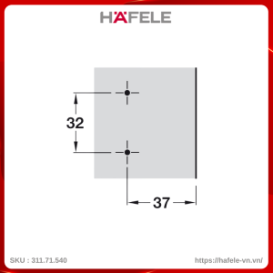 Đế Bản Lề Mettalla SM Hafele 311.71.540