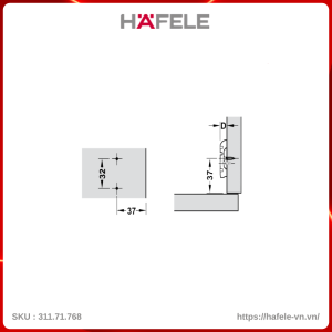 Đế Bản Lề Tủ Metalla 120 A Hafele 311.71.768