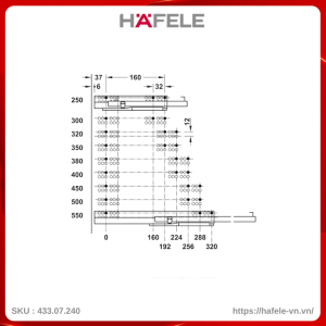 Ray Âm Ums25 400mm Hafefe 433.07.240