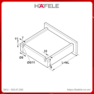 Ray Âm Ums25 500mm Hafefe 433.07.250