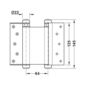 Bản Lề Bật 2 Chiều 125mm Hafele 927.97.060