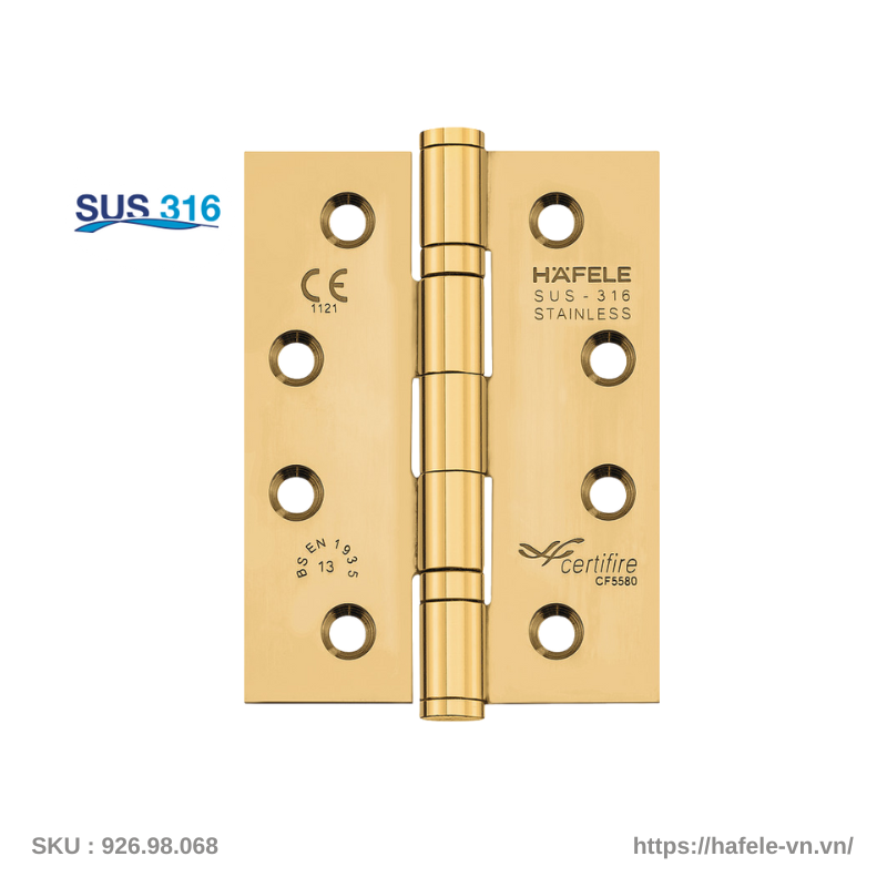 Bản Lề Lá 2 Vòng Bi 120Kg Hafele 926.98.068