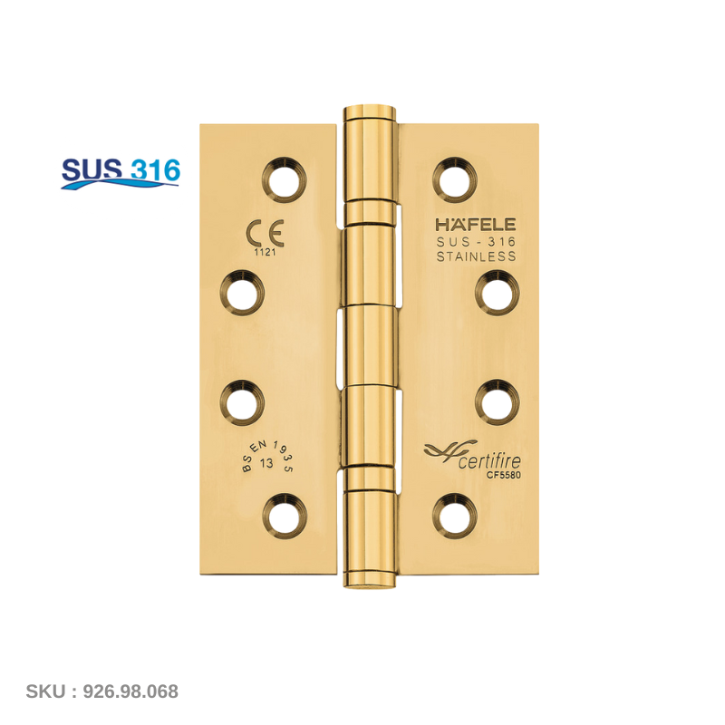 Bản Lề Lá 2 Vòng Bi 120Kg Hafele 926.98.068