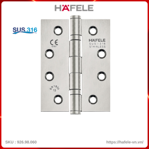 Bản Lề Lá 2 Vòng Bi 120Kg Chống Cháy Hafele 926.98.060