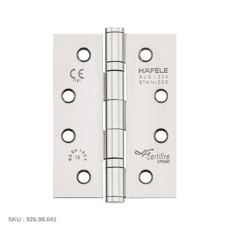 Bản Lề Lá Inox 100mm - 1 Tấc