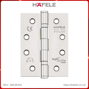 Bản Lề Lá Chống Cháy 2 Vòng Bi 120Kg Hafele 926.98.041