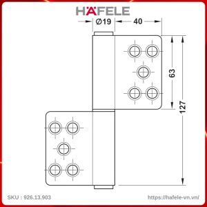 Bản Lề Lá Cờ 80Kg Hafele 926.13.903