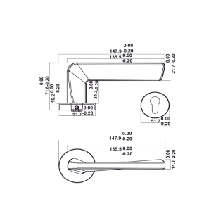 Bộ Khóa Tay Nắm Cửa DIY Set D Hafele 499.63.629