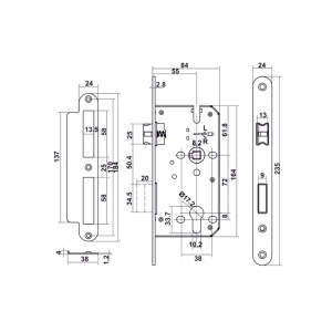 Bộ Khóa Tay Nắm Cửa DIY Set D Hafele 499.63.629
