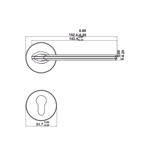 Bộ Khóa Tay Nắm Cửa DIY Set A Hafele 499.63.604