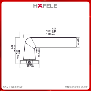 Bộ Khóa Tay Nắm Cửa DIY Set A Hafele 499.63.600