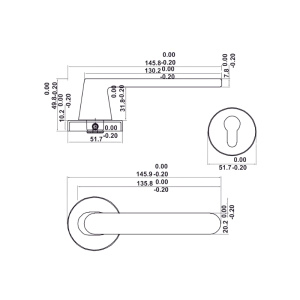 Bộ Khóa Tay Nắm Cửa DIY Set B Hafele 499.63.610