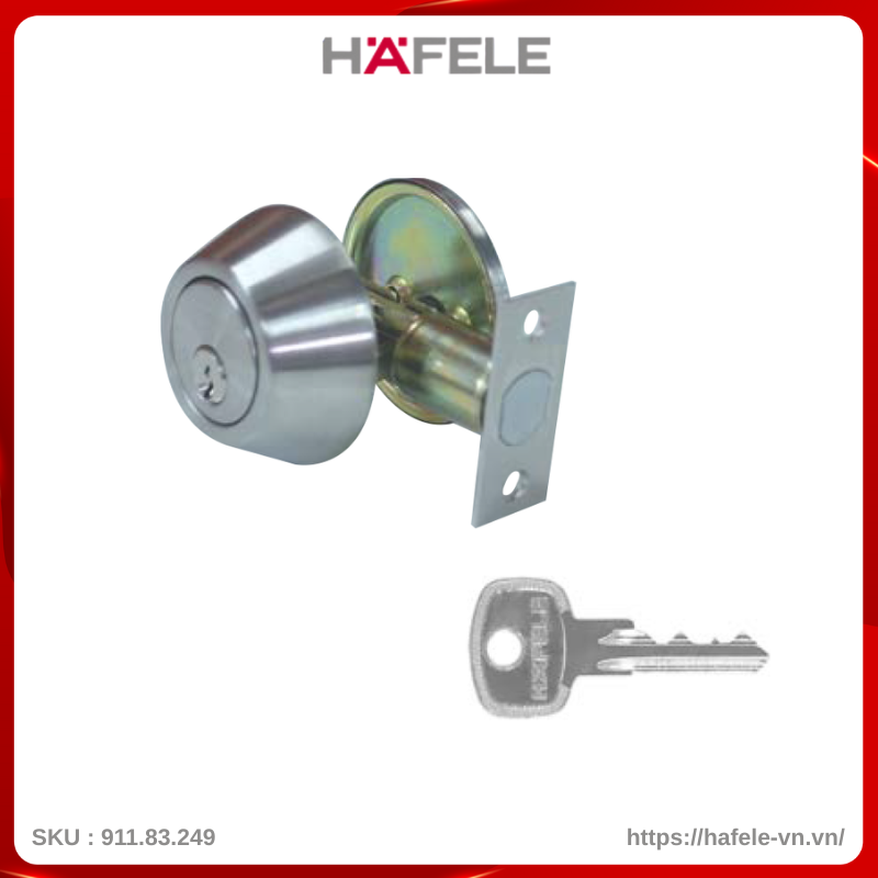 Khóa Cóc 1 Đầu Chìa 1 Đầu Vặn Loại Lớn Hafele 911.83.249