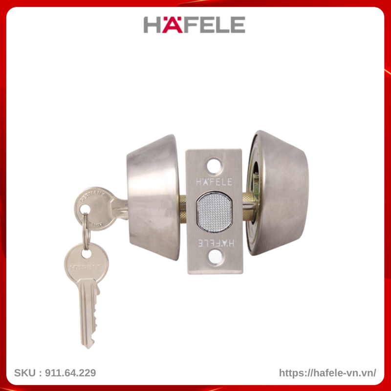 Khóa Cóc Inox 2 Đầu Chìa Loại Nhỏ Hafele 911.64.229