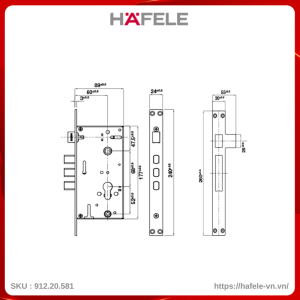 Khóa Điện Tử DL6000 Hafele 912.20.581