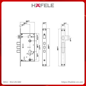 Khóa Điện Tử DL6100 Hafele 912.20.582
