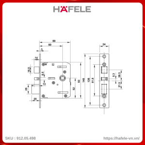 Khóa Điện Tử DL7100 Hafele 912.05.498
