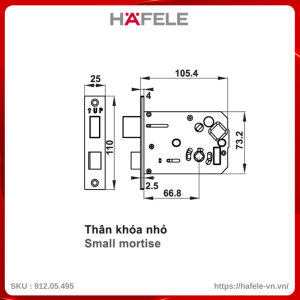 Khóa Điện Tử EL7000-TC Hafele 912.05.495