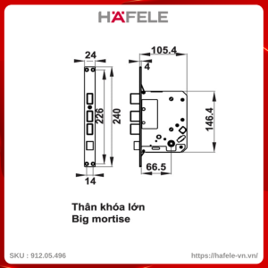 Khóa Điện Tử EL7000-TC Hafele 912.05.496