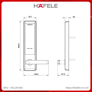 Khóa Điện Tử EL7200-TC Hafele 912.20.563