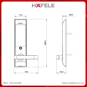 Khóa Điện Tử EL7500-TC Hafele 912.20.554
