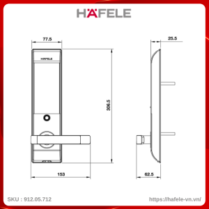 Khóa Điện Tử EL7500-TC Hafele 912.05.712