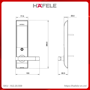 Khóa Điện Tử EL7500-TC Hafele 912.20.559