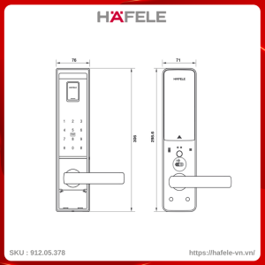 Khóa Điện Tử EL9000-TCS Hafele 912.05.378