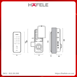 Khóa Điện Tử ER5100 Hafele 912.20.200