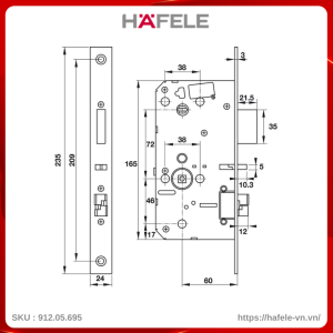 Khóa Điện Tử PP8100 Hafele 912.05.695