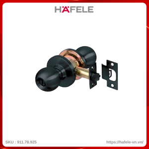 Khóa Nắm Tròn Cửa Chính 60mm Màu Đen Hafele 911.78.925