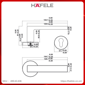 Khóa Phân Thể Hafele 499.63.636
