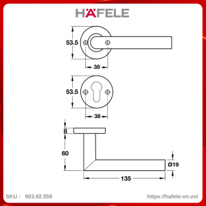 Khóa Phân Thể Hafele 903.92.559