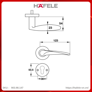 Khóa Phân Thể Hafele 903.98.147