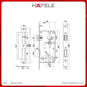 Khóa Phân Thể Hafele DIY Set E 499.63.639