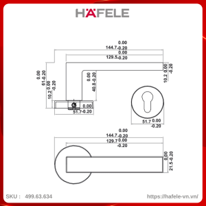 Khóa Phân Thể Hafele DIY Set E 499.63.634