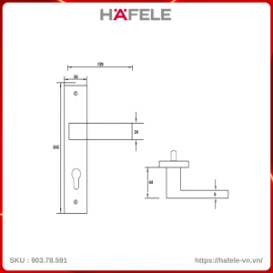 Khóa Tay Gạt Hafele 903.78.591