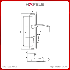 Khóa Tay Gạt Hafele 903.98.473