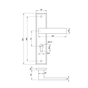 Khóa Tay Gạt Hafele 903.99.302