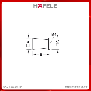 Quả Nắm Tủ Cổ Điển Hafele 110.35.384