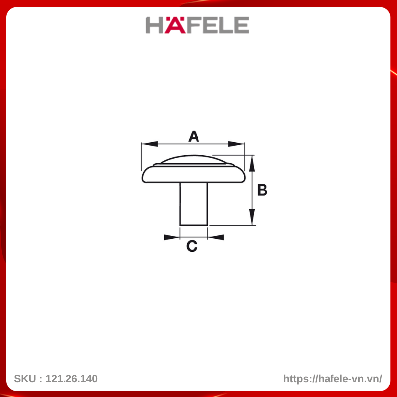 Quả Nắm Tủ Cổ Điển Hafele 121.26.140